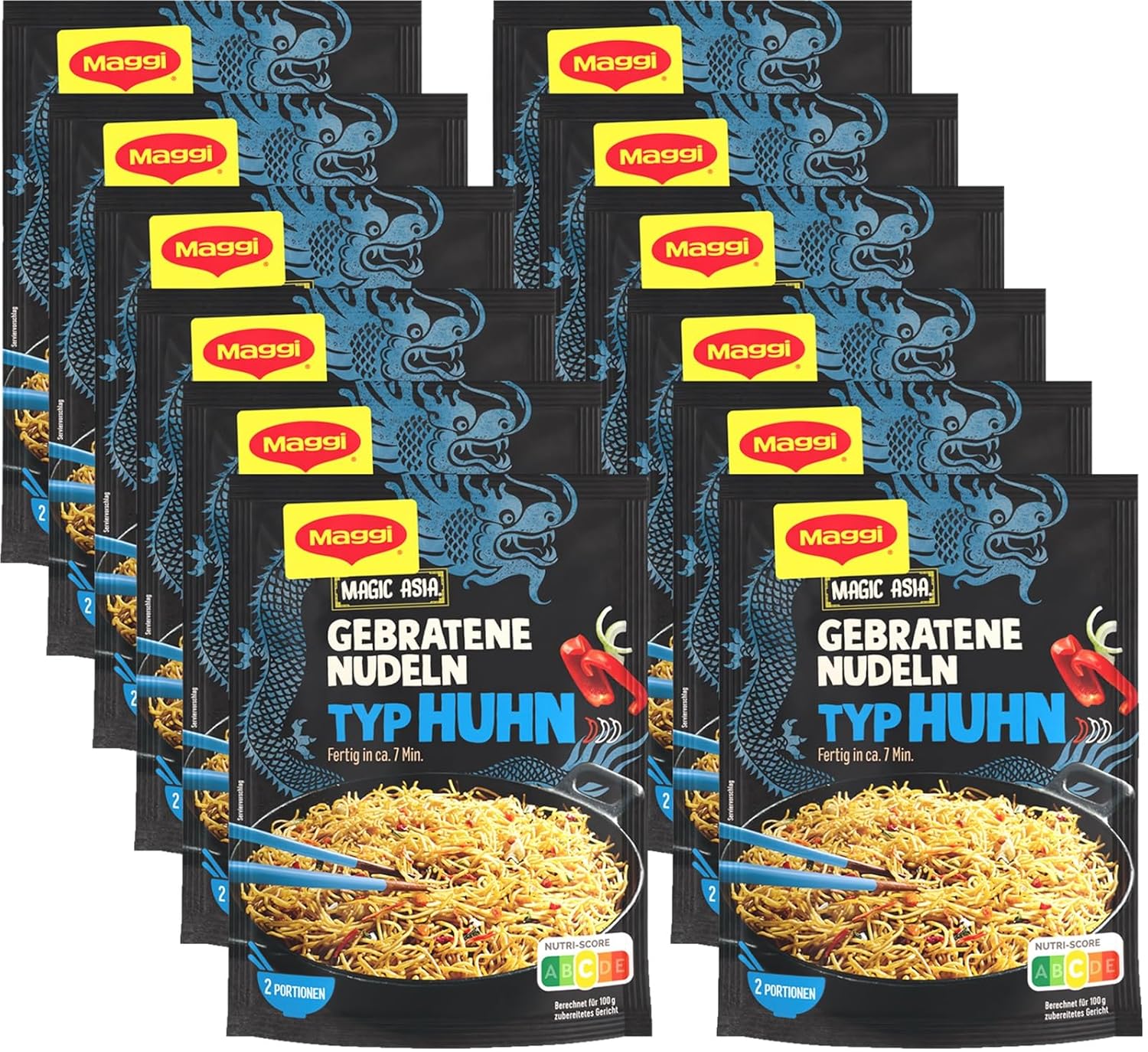 Detalle 2 de MAGGI Magic Asia Gebratene Nudeln Geschmack Ente – 11er Pack (je 119 g)