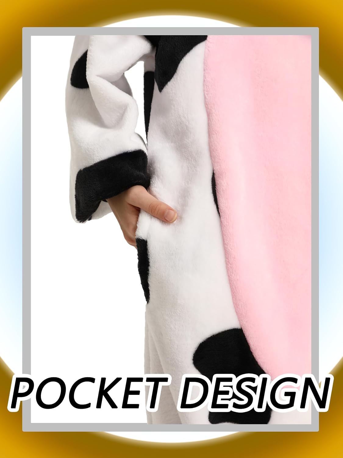 Detalle 2 de LONULAIN WXETSY Kids’ Animal Onesie Pajamas, Flannel Fleece Hood and Pockets