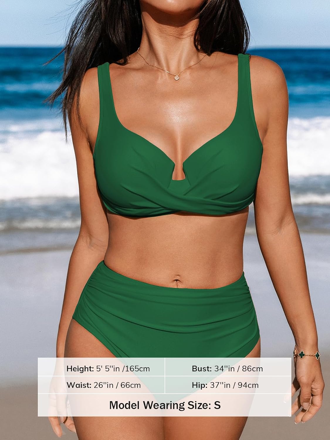 Detalle 1 de CUPSHE bikini croisé taille haute 2 pièces