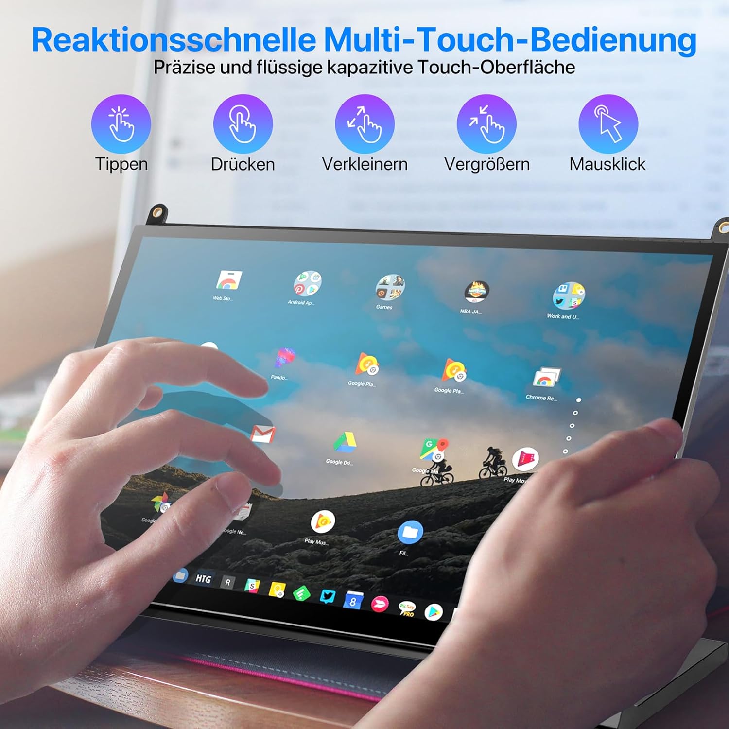 Thumbnail 4 de ROADOM 7" Raspberry-Pi Touch-Display (IPS, 1024×600) mit HDMI und Dual-Lautsprechern