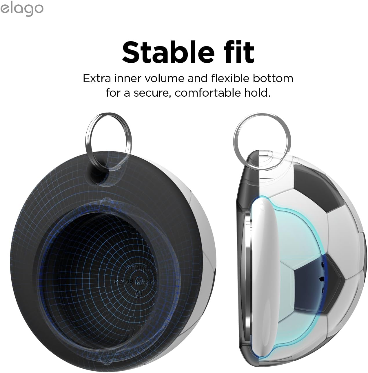Thumbnail 5 de elago Coque Série Ball en silicone pour Apple AirTag (2e et 1re génération) – étui porte-clés antichoc
