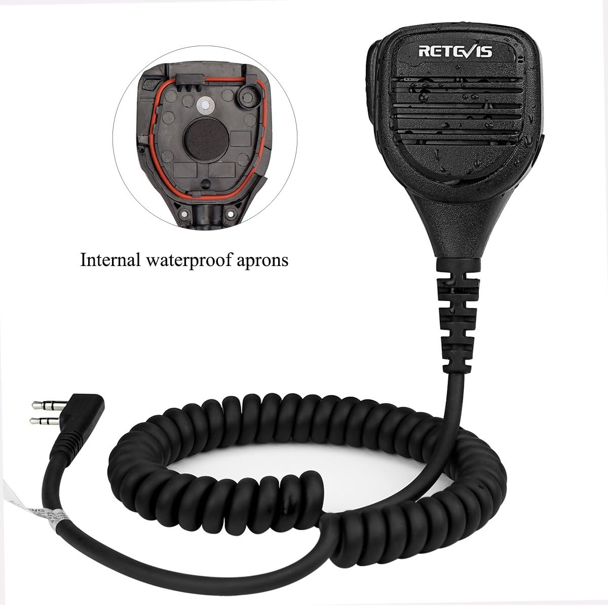 Thumbnail 1 de Retevis RS112: Walkie Talkie Altoparlante Microfono IP54 con auricolare 3.5 mm – robusto e versatile