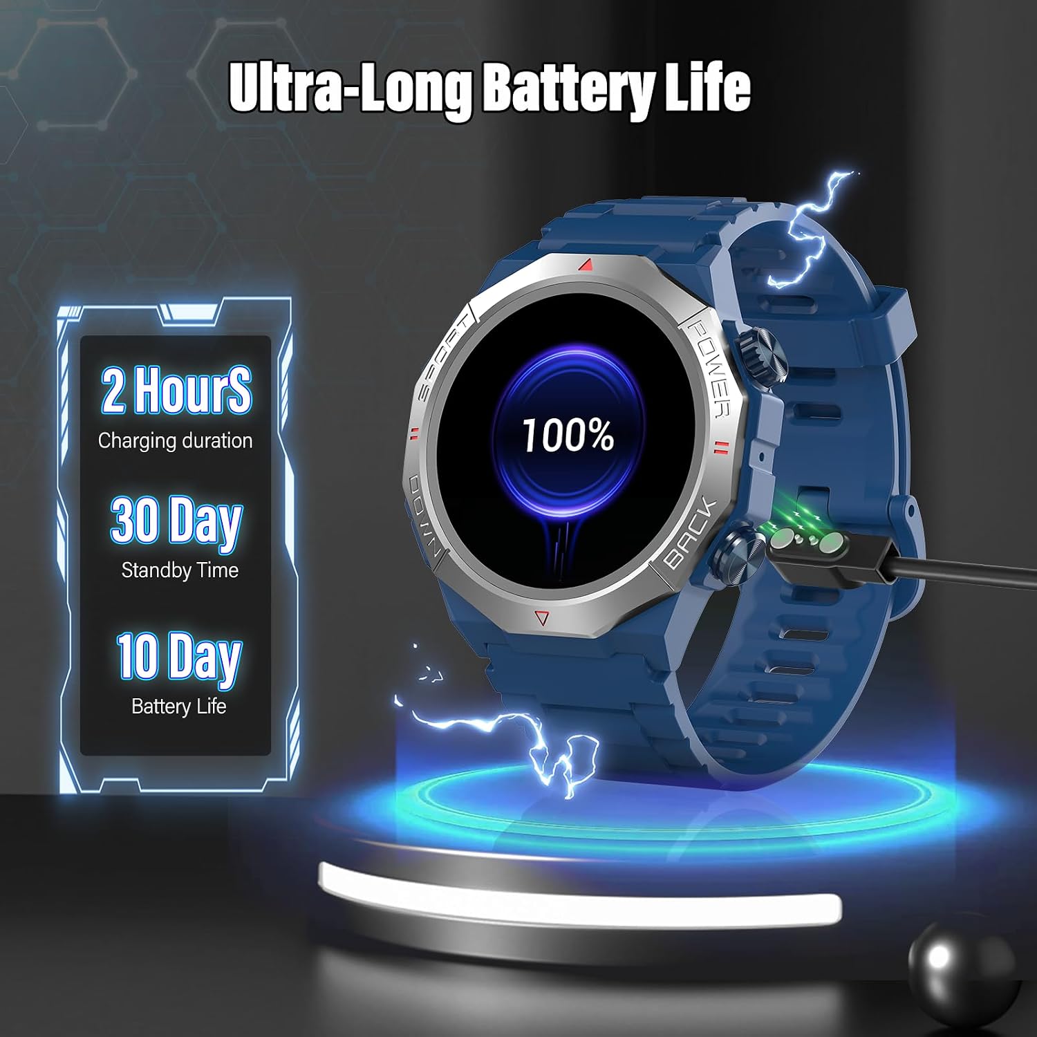 Thumbnail 6 de Atheewon S10 Military Smart Watch for Men