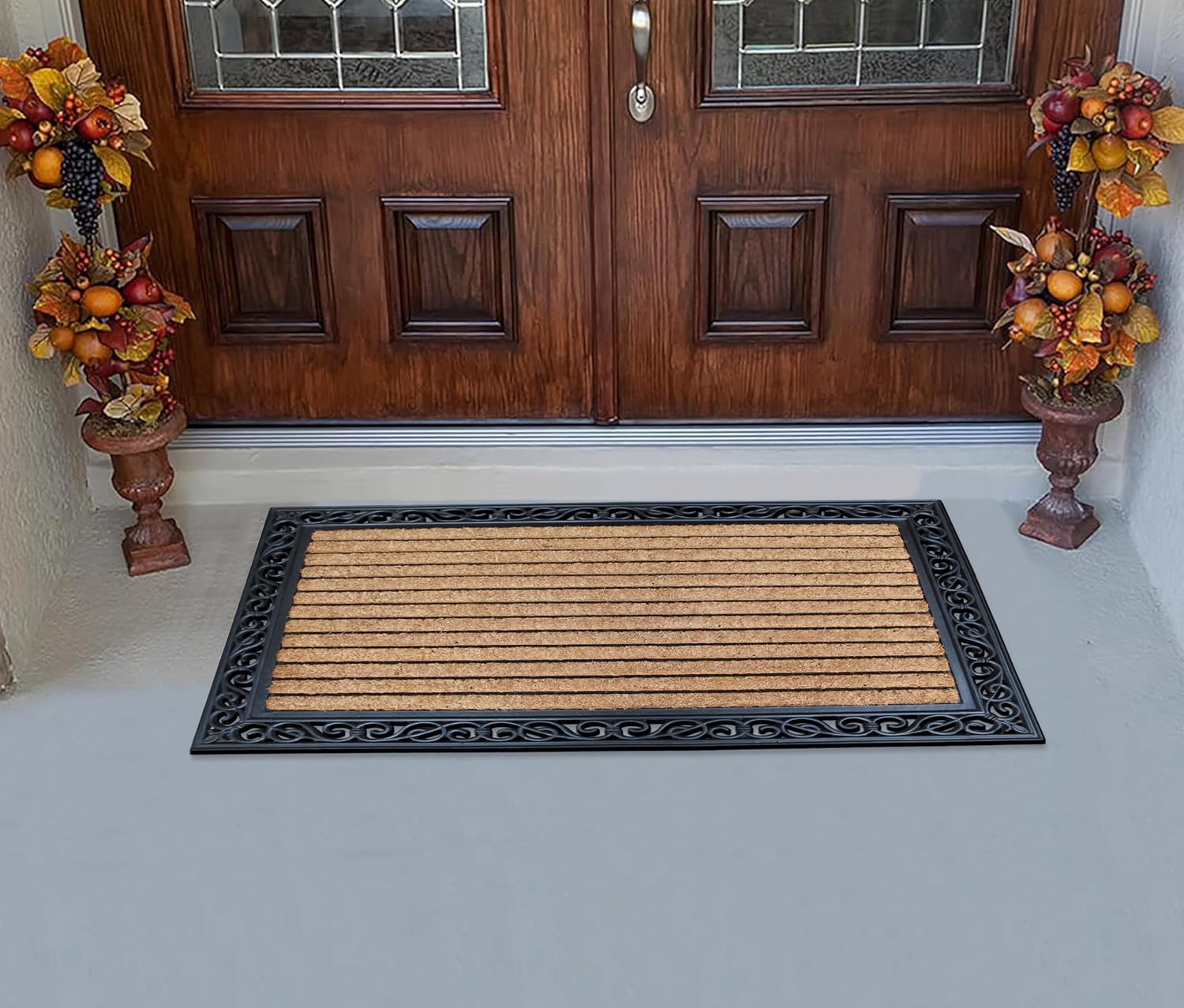 Detalle de A1 Home Collections Coir and Rubber Doormat, 30 x 48 in