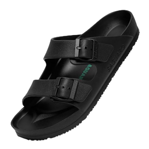 Detalle de SAGUARO Eva Ciabatte Uomo Donna Pantofole Antiscivolo EVA Nero 43 EU