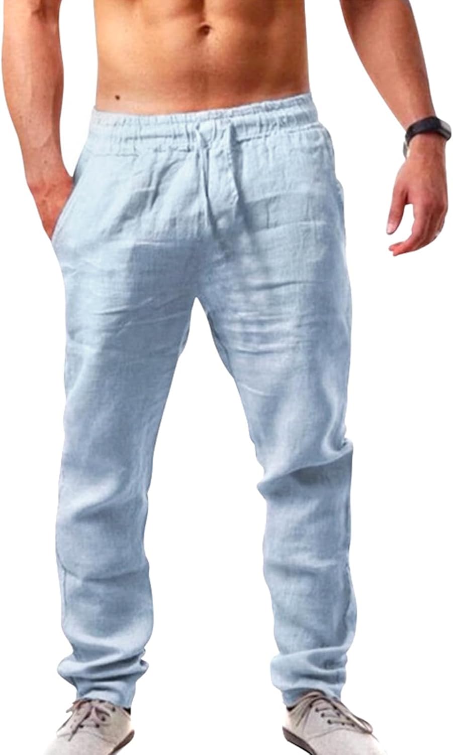 Thumbnail 6 de Puimentiua Leinenhose Herren – Lange, leichte Sommerhose im Slim Fit aus Baumwoll-Leinen-Mischung (S–3XL)