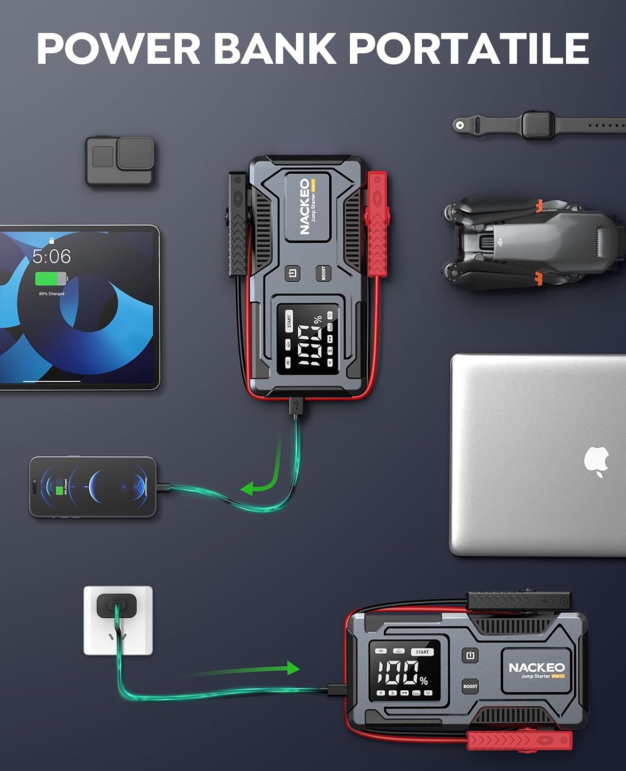 Thumbnail 3 de Avviatore Batteria Auto 6000A 20.000 mAh