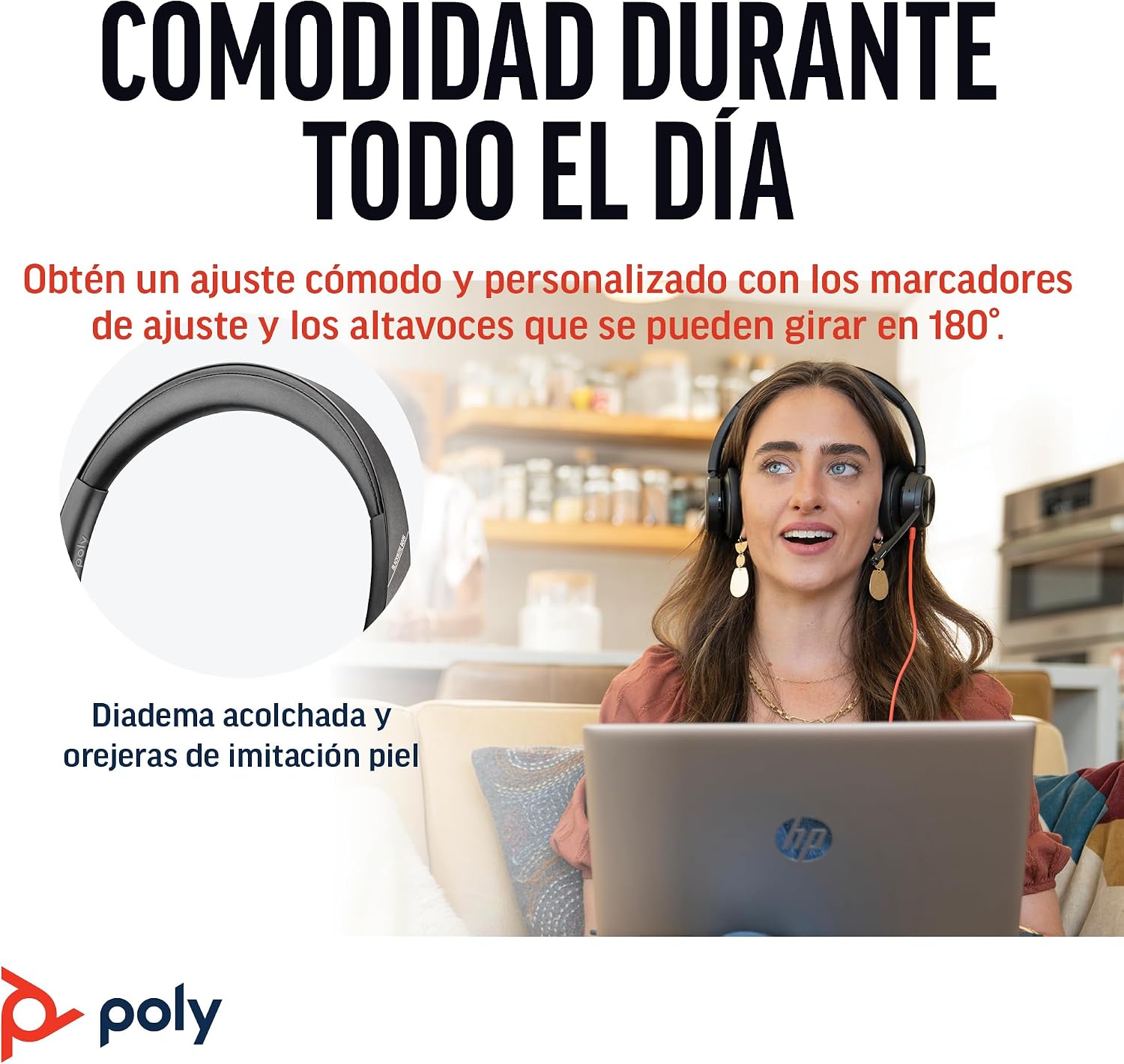 Thumbnail 4 de Auricular Poly Blackwire 8225 con cancelación activa de ruido