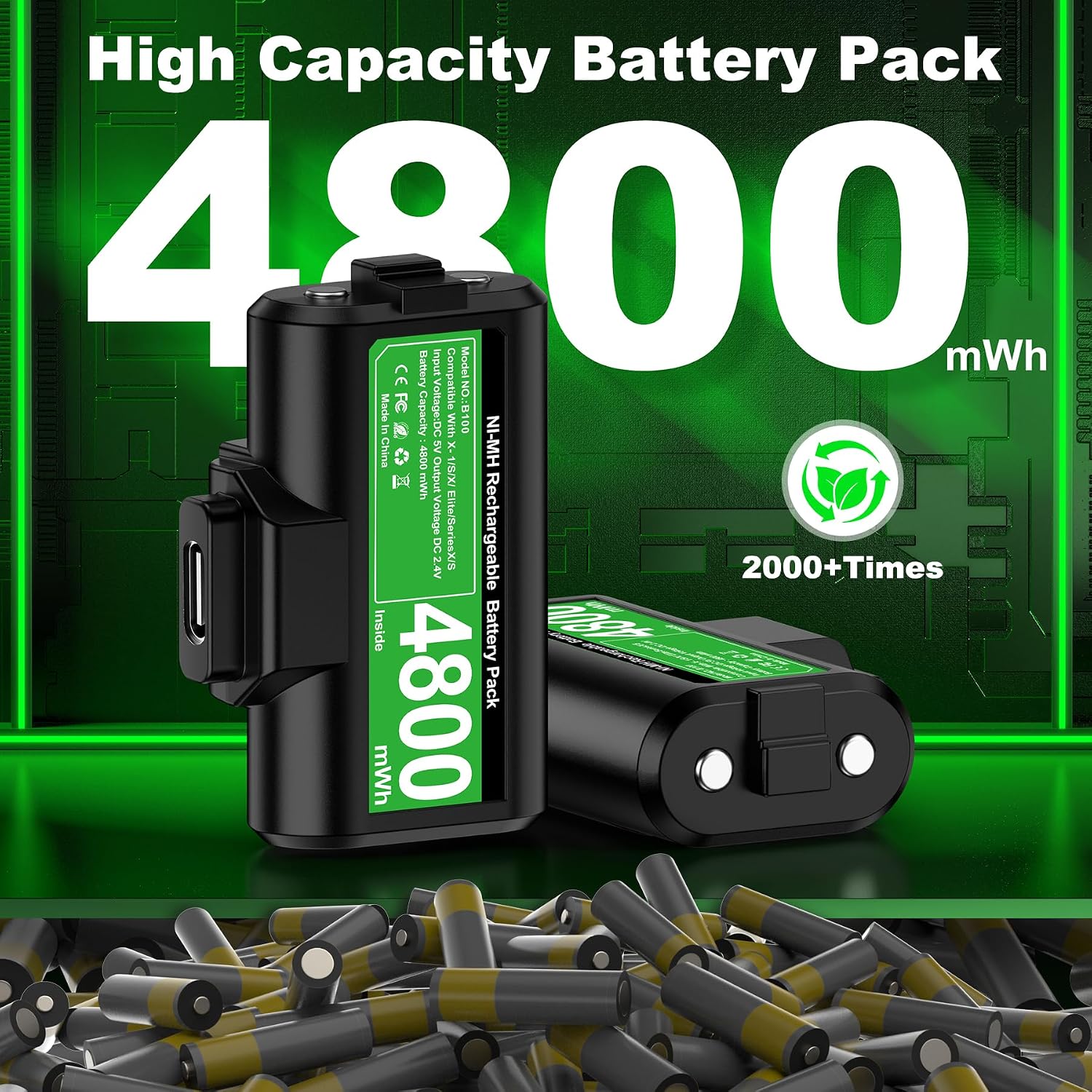 Thumbnail 4 de Rechargeable Xbox Controller Battery Pack 9600mWh