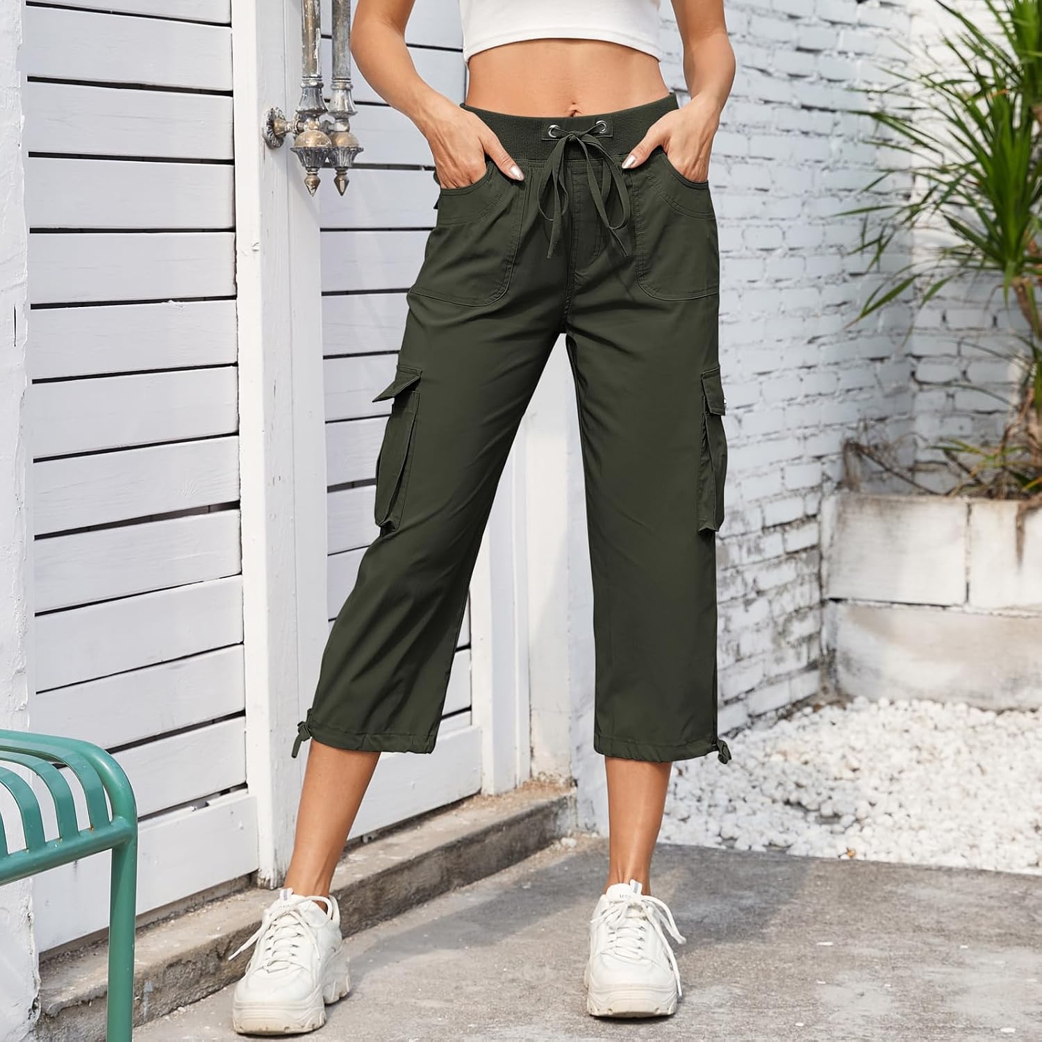 Thumbnail 1 de Hormtaer Hose Damen 3/4 Sommer Casual Cargohose – 6 Taschen, leicht, flexibel und outdoorready