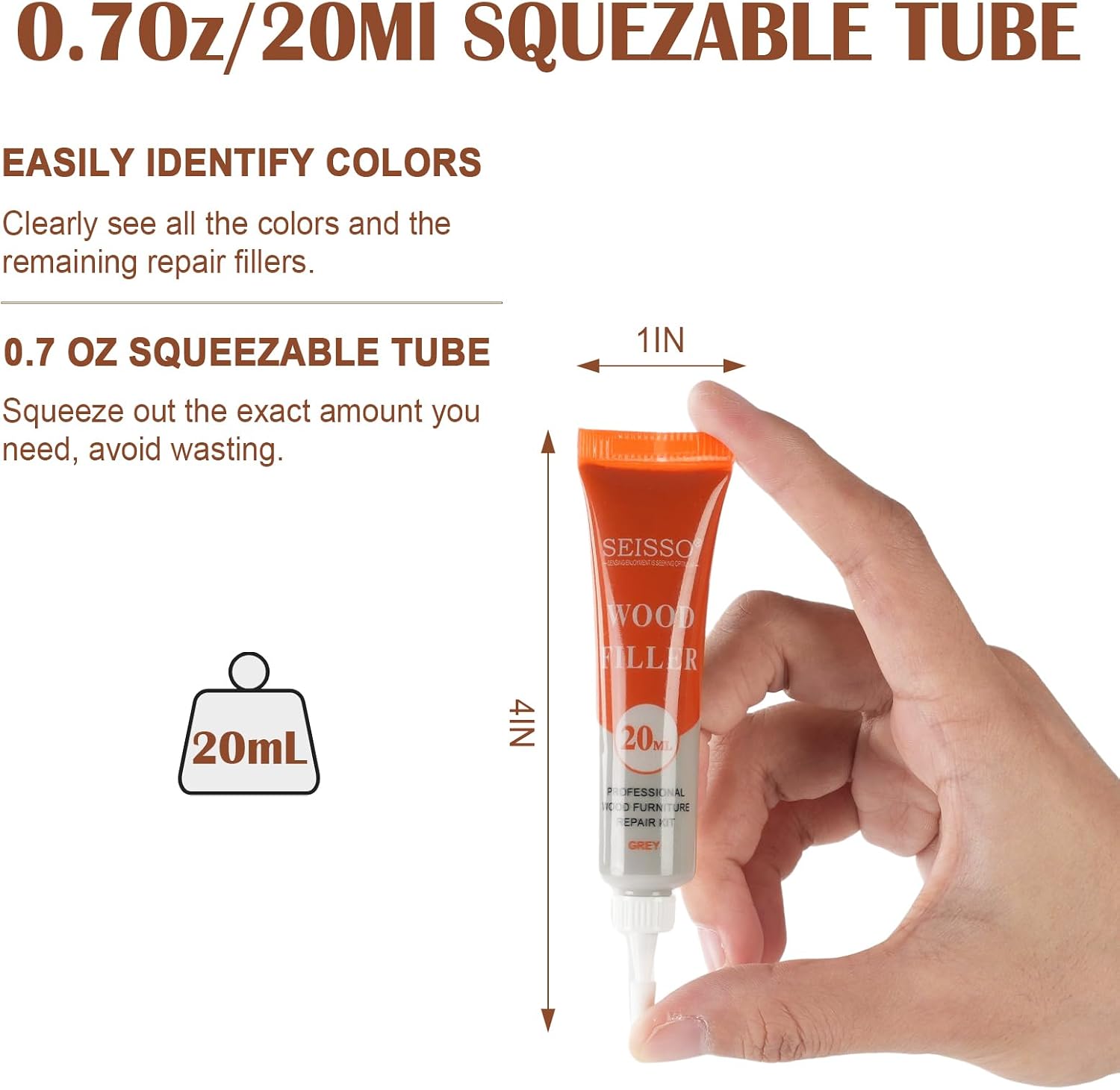 Thumbnail 6 de SEISSO LT-XQ-JJL-0126 houtreparatieset, 12-delig met mengbare reparatiepasta