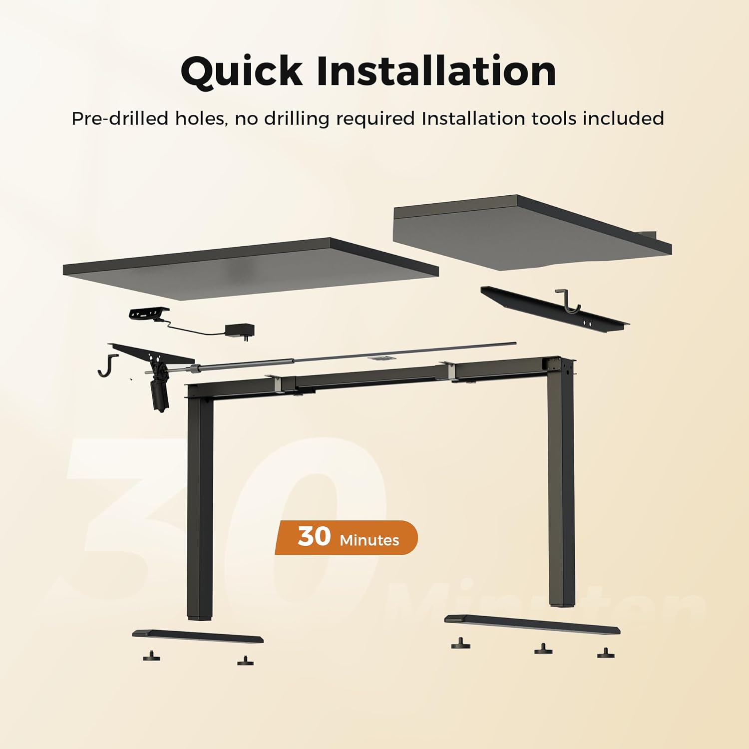 Thumbnail 6 de Agilestic L-Shaped Electric Standing Desk, 160cm – Height Adjustable Sit-Stand Corner Desk for Home Office
