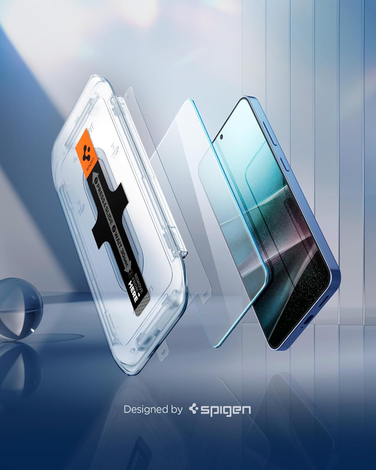 Thumbnail 2 de Spigen Glas.tR EZ Fit verre trempé pour Samsung Galaxy S25 Plus / S24 Plus – 2 pièces, installation facile, dureté 9H