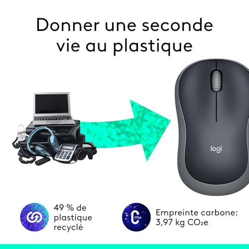 Thumbnail 3 de Logitech M185 Souris sans Fil — ambidextre, 2,4 GHz, autonomie 12 mois