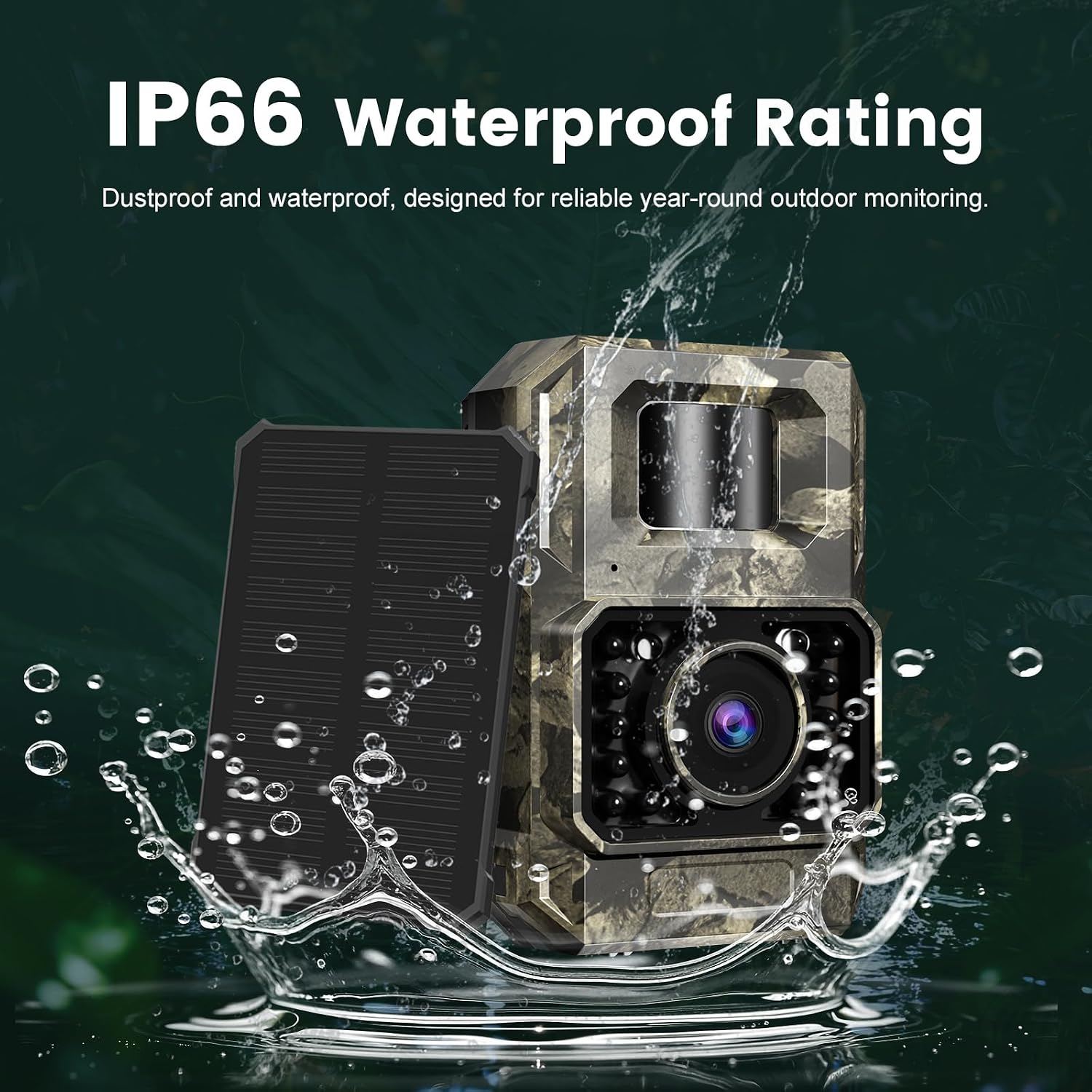 Thumbnail 5 de MAXDONE Trail Camera, Solar WiFi, 4K 64MP, 100° View, Night Vision