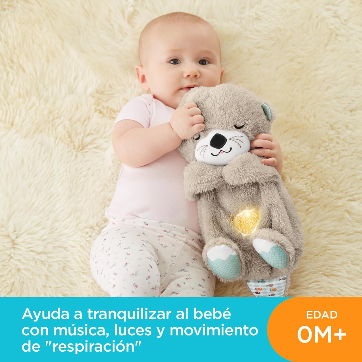 Detalle 2 de Fisher-Price Nutria Hora de Dormir 🦙 - Peluche Musical Relajante