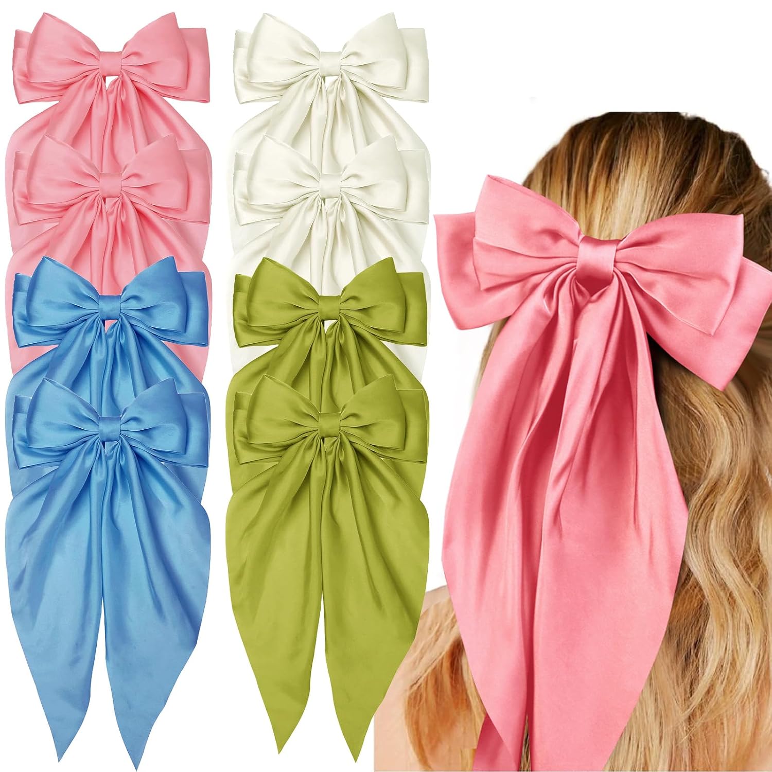 Detalle 1 de Hair Bow Clips, Satin