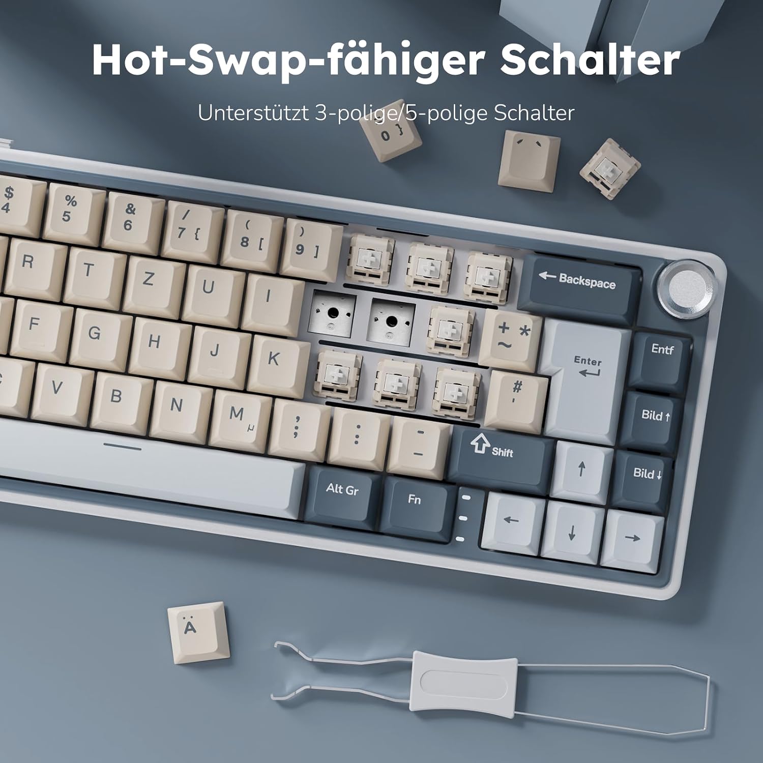 Thumbnail 6 de RK ROYAL KLUDGE R65 mechanische Tastatur 60% QWERTZ ⌨