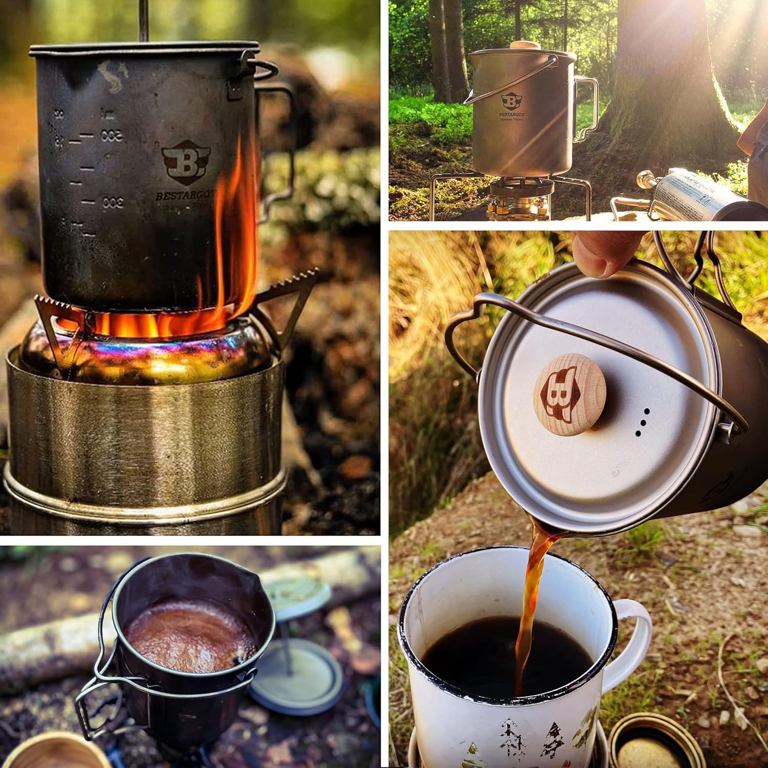 Thumbnail 3 de Bestargot Camping Titan Topf-Becher mit French Press (750 ml) – Outdoor-Kaffeekocher & Geschirr