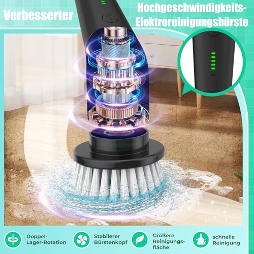 Detalle de YKYI Elektrische Reinigungsbürste Bad – kabellos, 8 Köpfe, IPX7