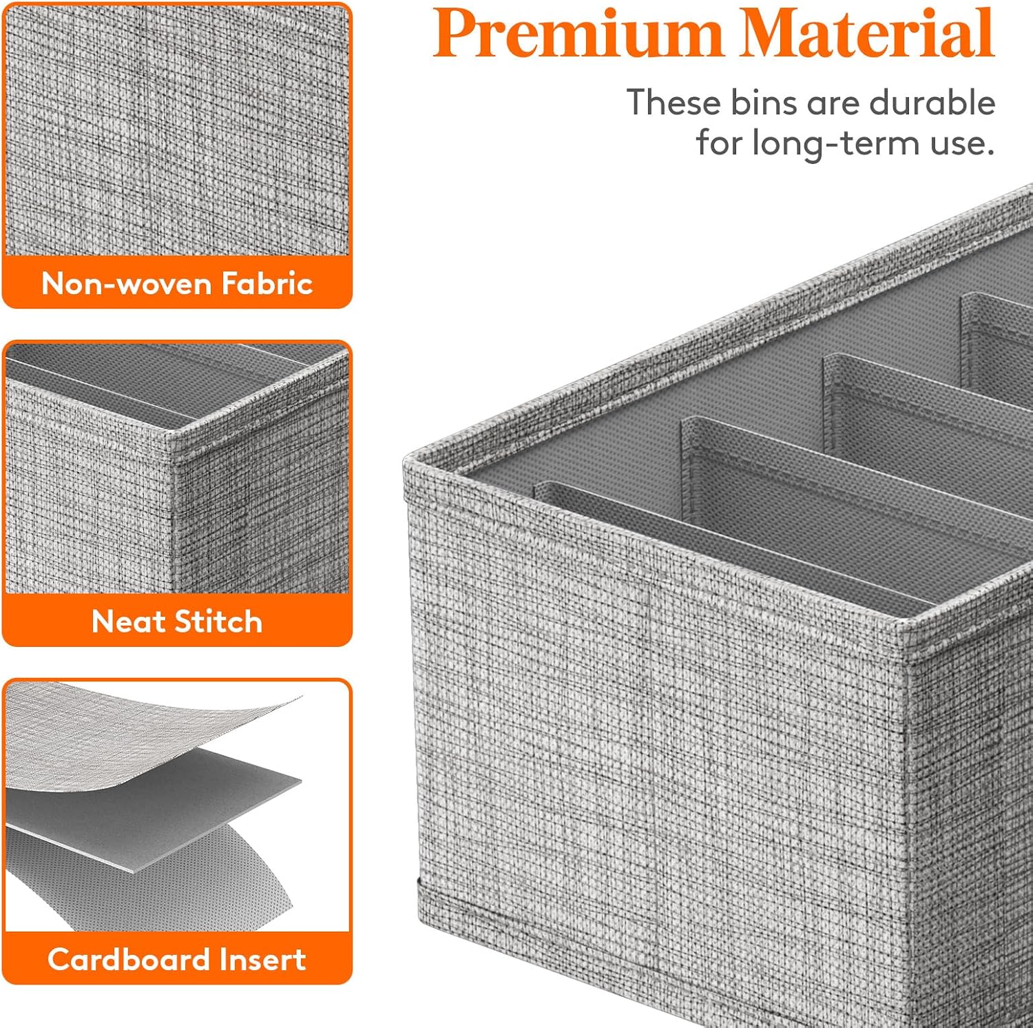 Thumbnail 4 de Lifewit 23092 Hemnes Drawer Organiser Set of 12, Foldable Fabric