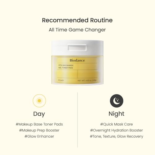 Thumbnail 8 de Biodance Vita Niacinamide Gel Toner Pads – Discos tónicos con vitamina C para manchas y tono uniforme (60 U, 140 g)