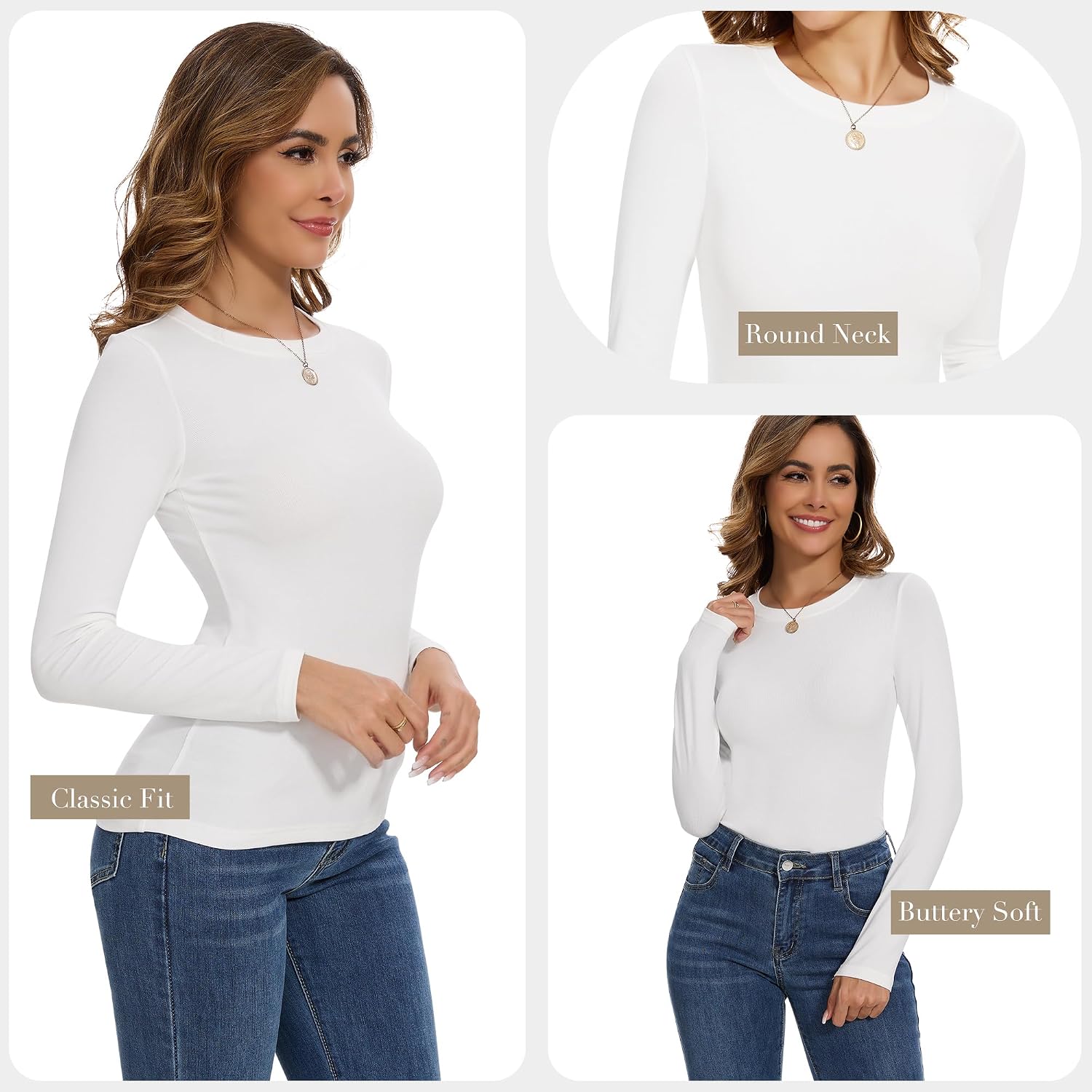 Detalle de miijoory Langarmshirt Damen S-2XL