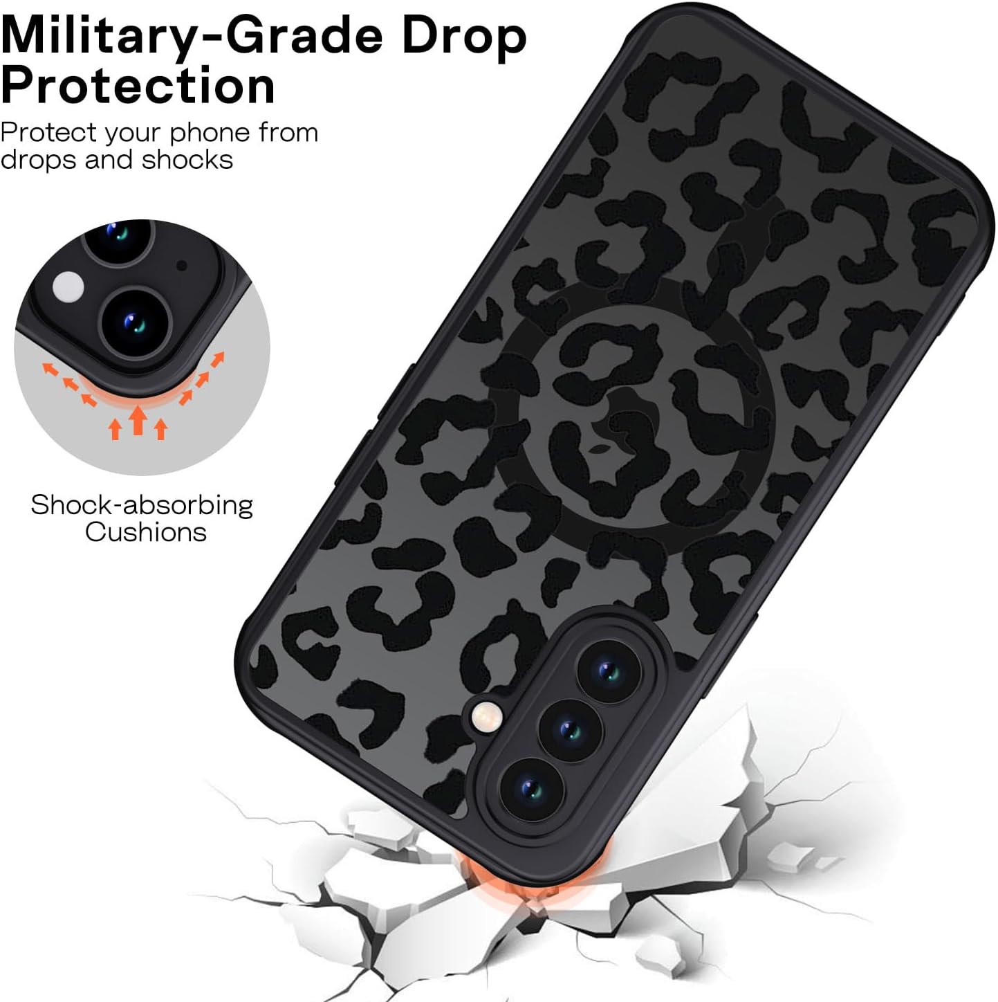 Thumbnail 3 de XTCASE Coque magnétique Leopard pour Samsung Galaxy A17 4G/5G — Mat Translucide et Anti-rayures