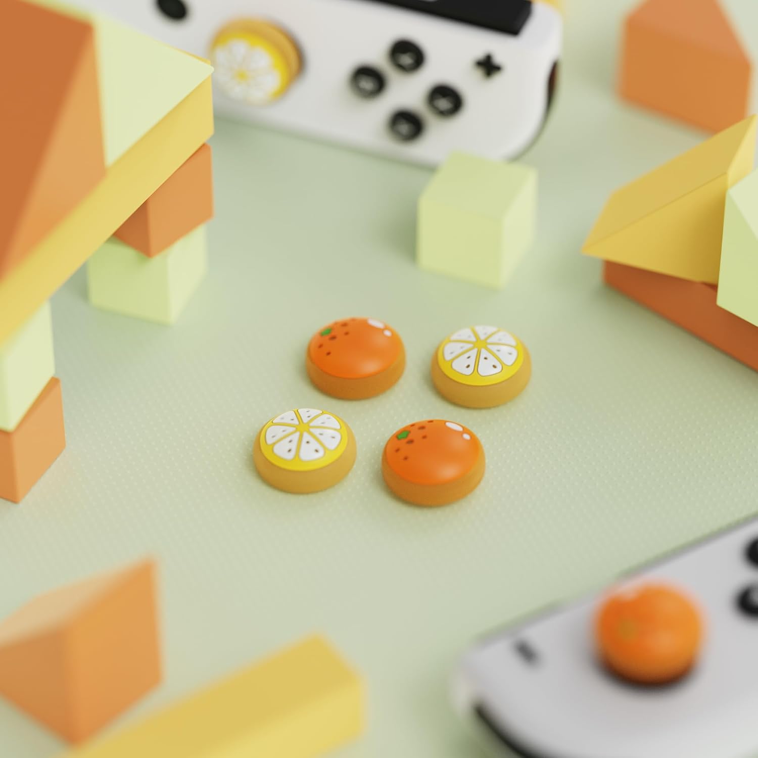 Thumbnail 4 de PlayVital Silicone Thumbstick Caps for Nintendo Switch, Switch Lite & OLED (Tangerine)
