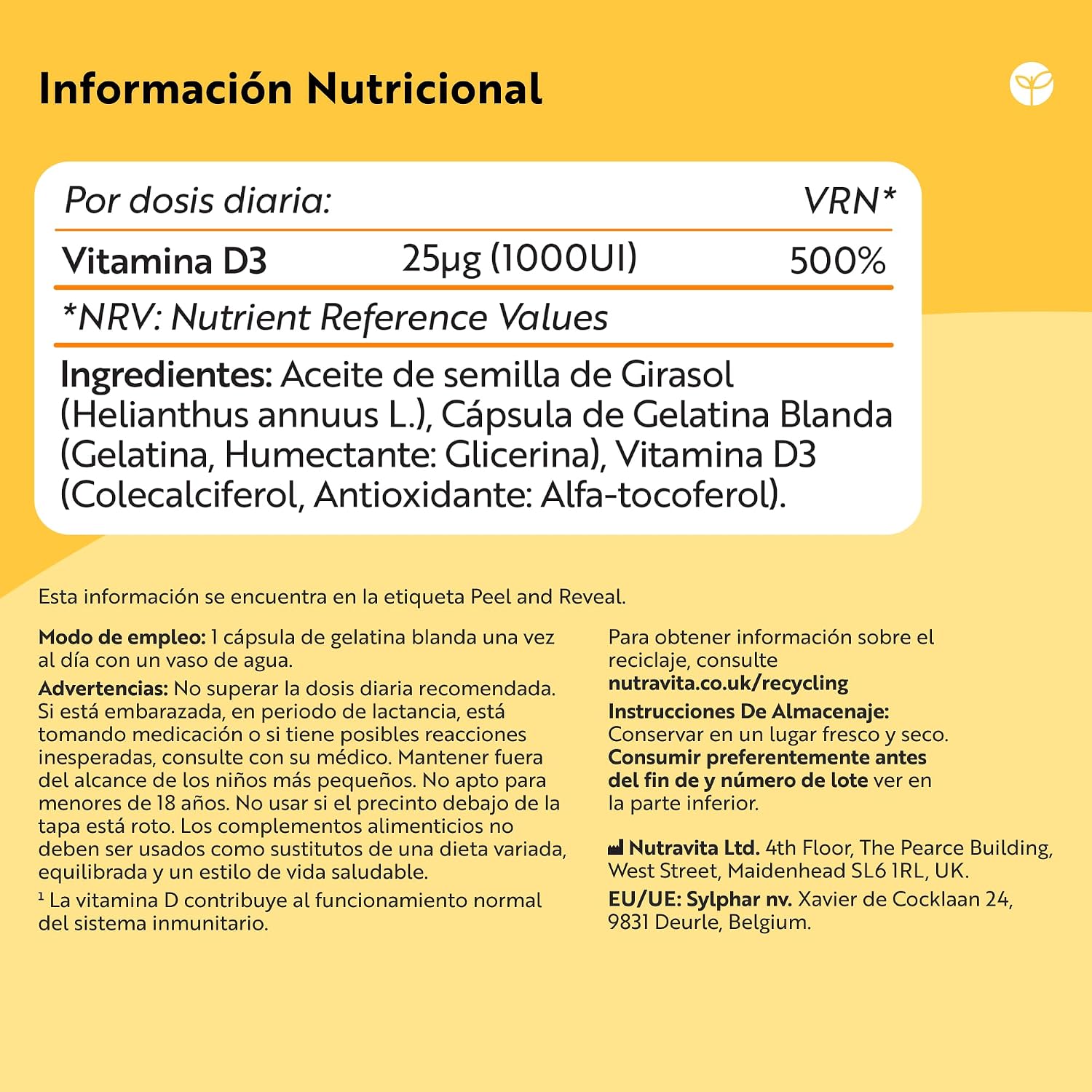 Thumbnail 4 de Nutravita Vitamina D3 1000 UI 365 cápsulas