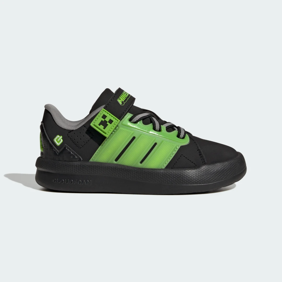 Detalle de Adidas Minecraft Lightorama Infantil: Zapatilla de tenis negra para los peques