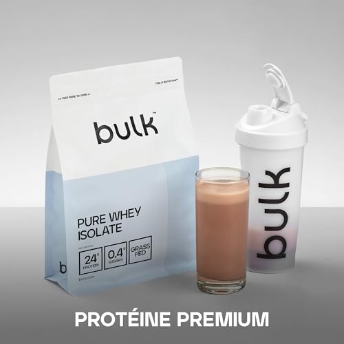 Detalle de Bulk Pure Whey Isolate Chocolat — 1kg, protéine isolate de lactosérum
