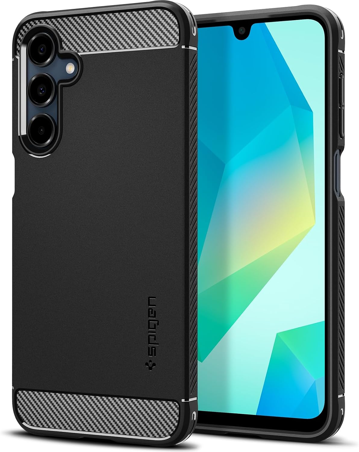 Detalle de Spigen Rugged Armor pour Samsung Galaxy A16 (4G/5G) — coque noire mate