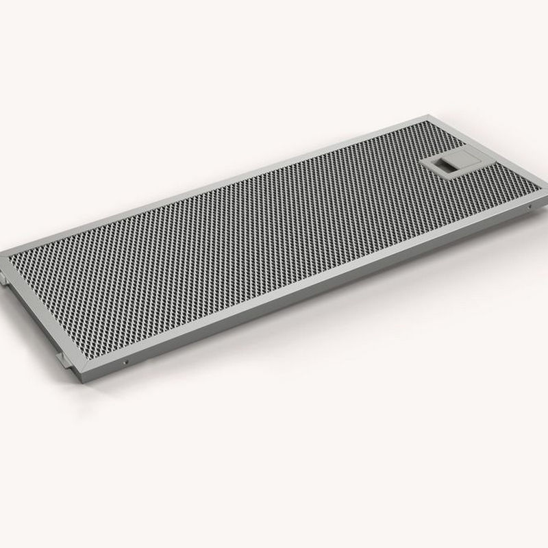 Detalle de Balay 3BC587GB, campana decorativa inclinada de cristal blanco de 80 cm