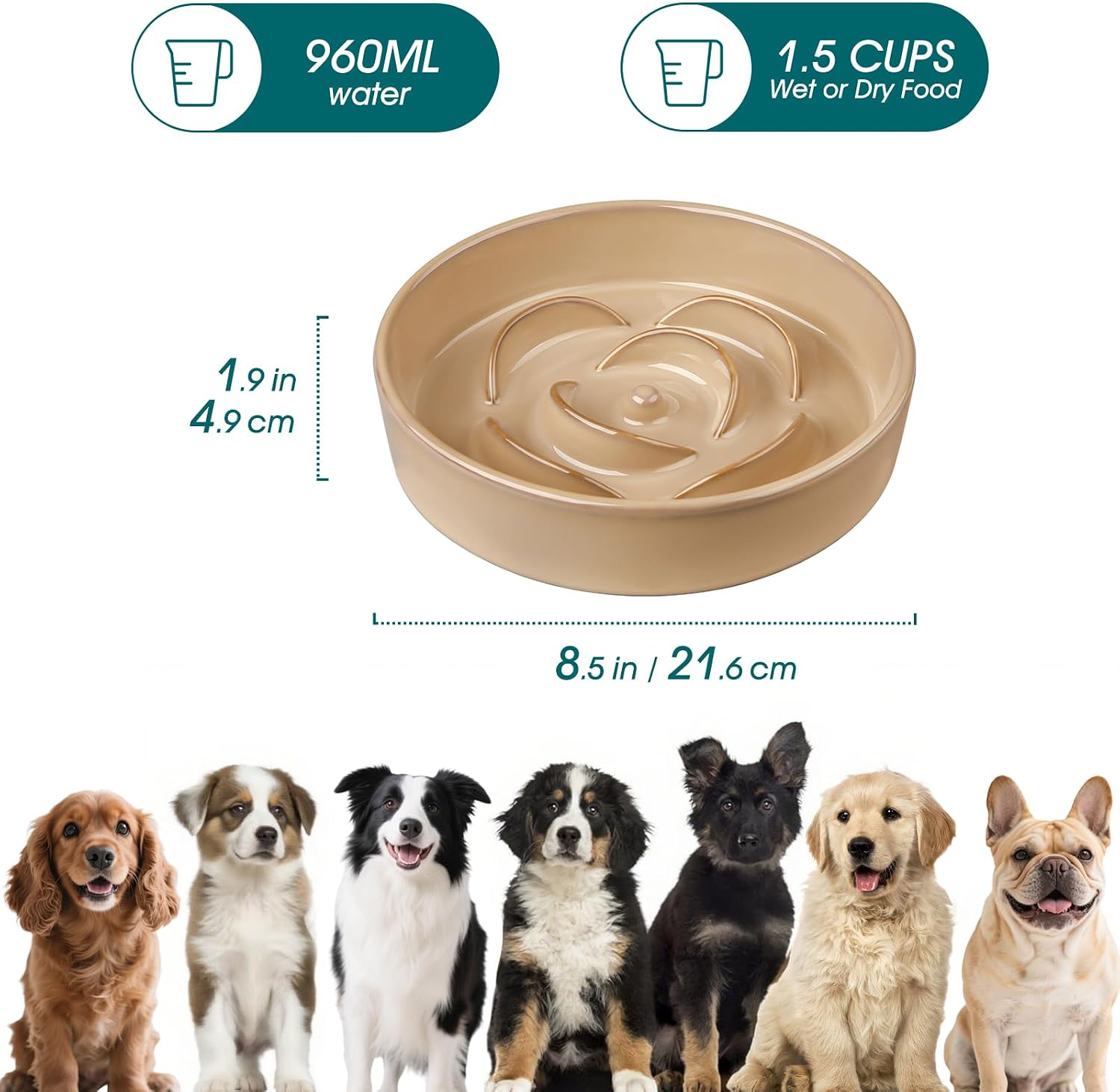Thumbnail 1 de vancasso Flower Shaped Slow Feeder 960ml