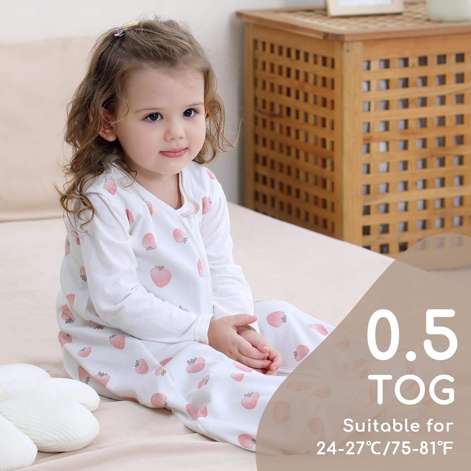 Thumbnail 4 de Yukkidds Baby Sleeping Bag 0.5 Tog – 100% Cotton, Lightweight Summer 2 Pack (Pink Berry)