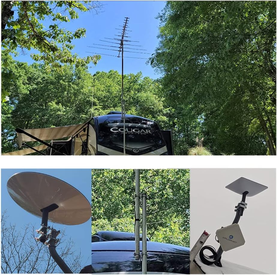Thumbnail 6 de Wdwlbsm 2 Pack Double Antenna Mast Clamp V Jaw Block Kit with 5.5" Bolts & 3 Setup Options