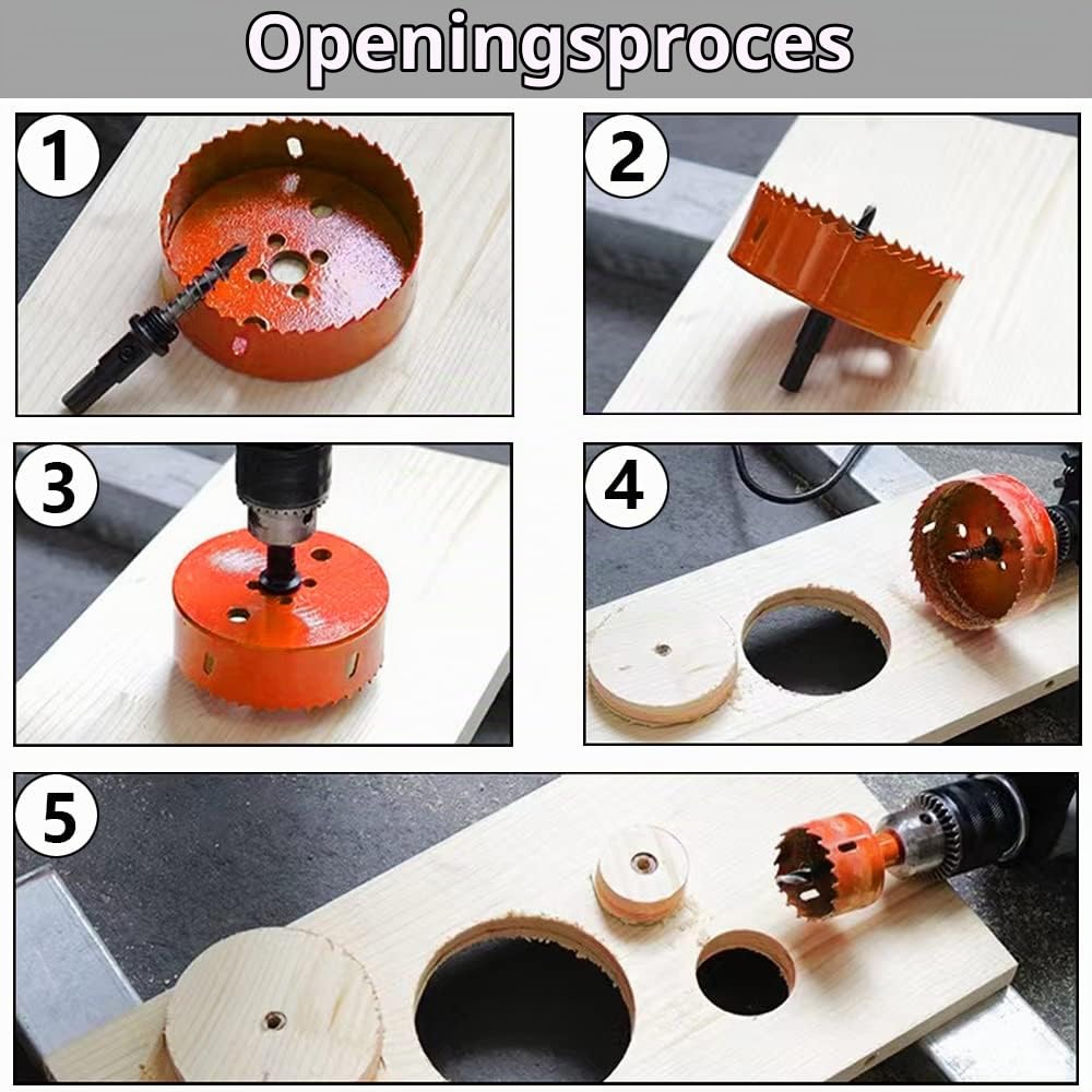 Detalle de YEBOCIYO 30 mm bi-metaalgatzaag voor metaal, hout en kunststof