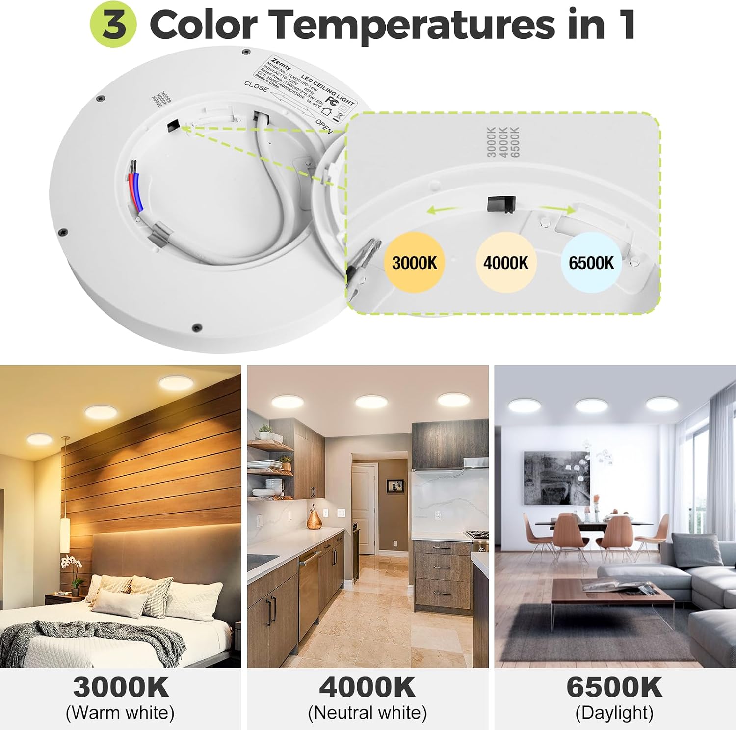 Thumbnail 1 de hepside Plafón LED Techo Cocina 15W 1800LM