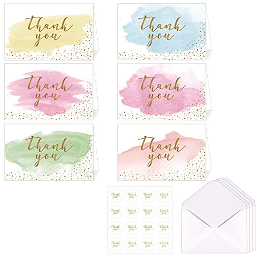 Thank You Greeting Cards Pack of 12, Blank Postcards ✉️