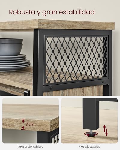 Thumbnail 5 de VASAGLE Aparador de Cocina con Puertas Correderas 🏡