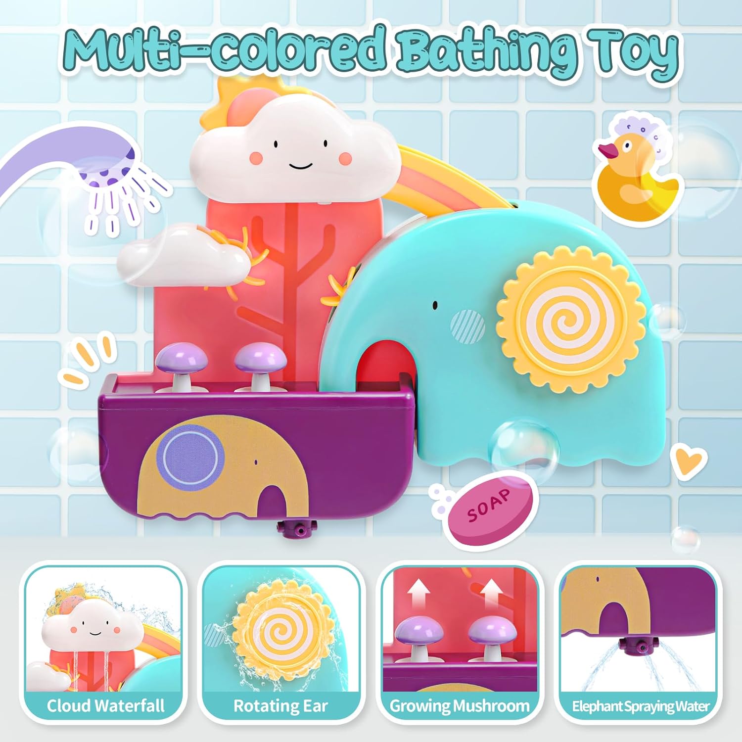 Thumbnail 1 de cute stone Baby Bath Toys with Slide