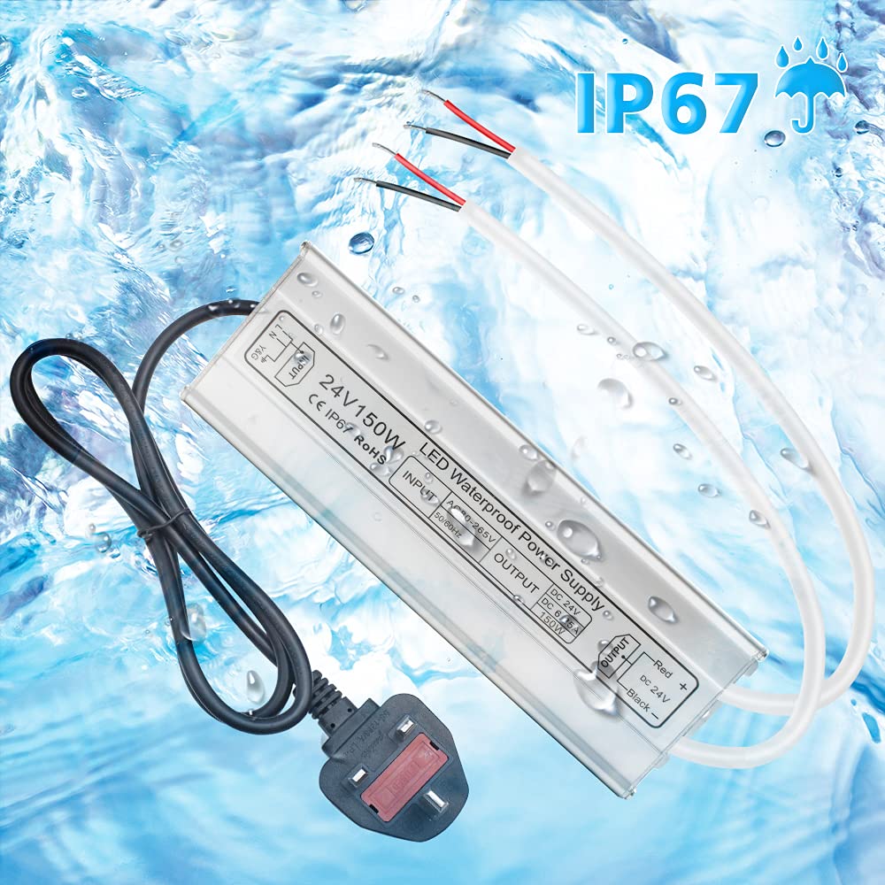 Detalle de inShareplus LED Power Supply 24V 150W IP67 Outdoor Driver
