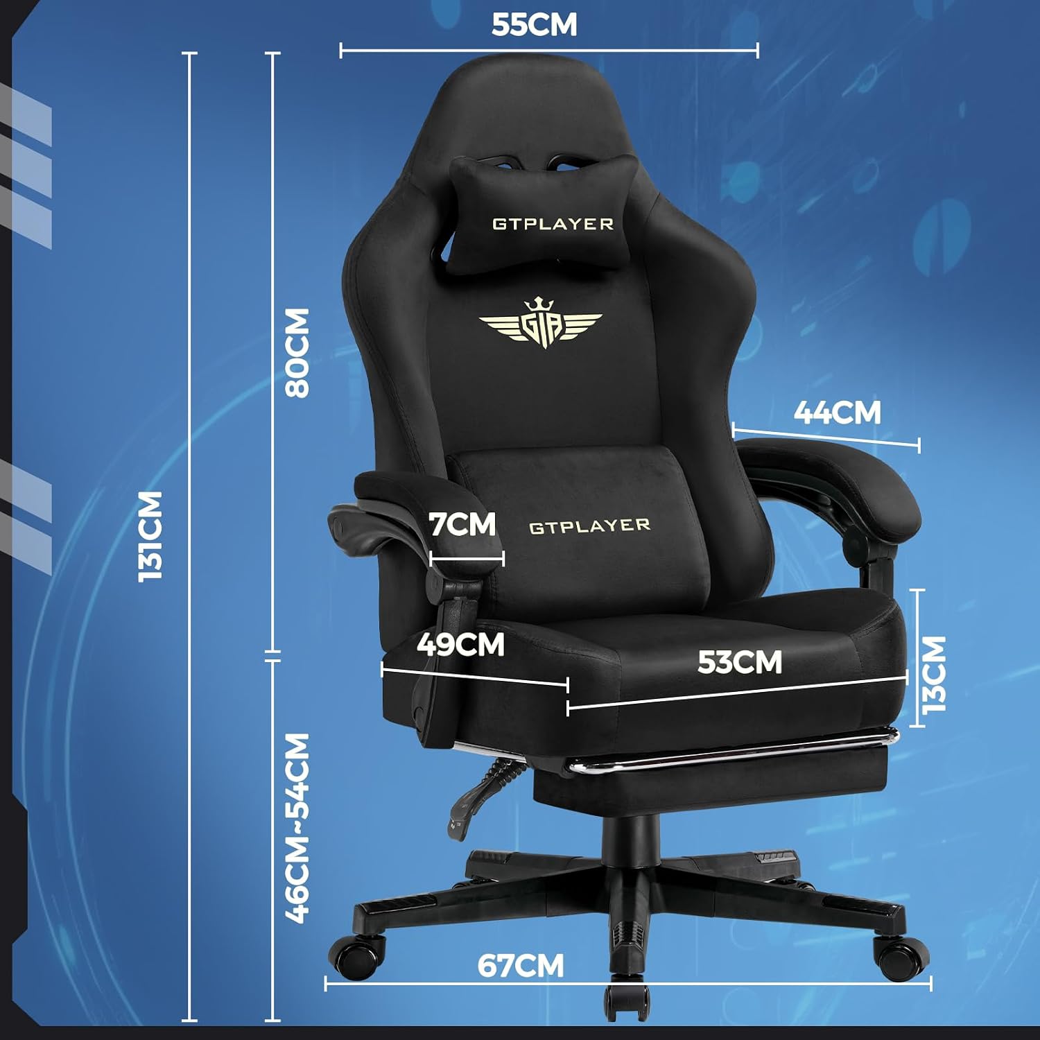 Detalle 2 de GTPLAYER Chaise de Gaming 160°