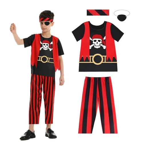 Detalle de Aomig Costume pirata bambini, set 4 pezzi