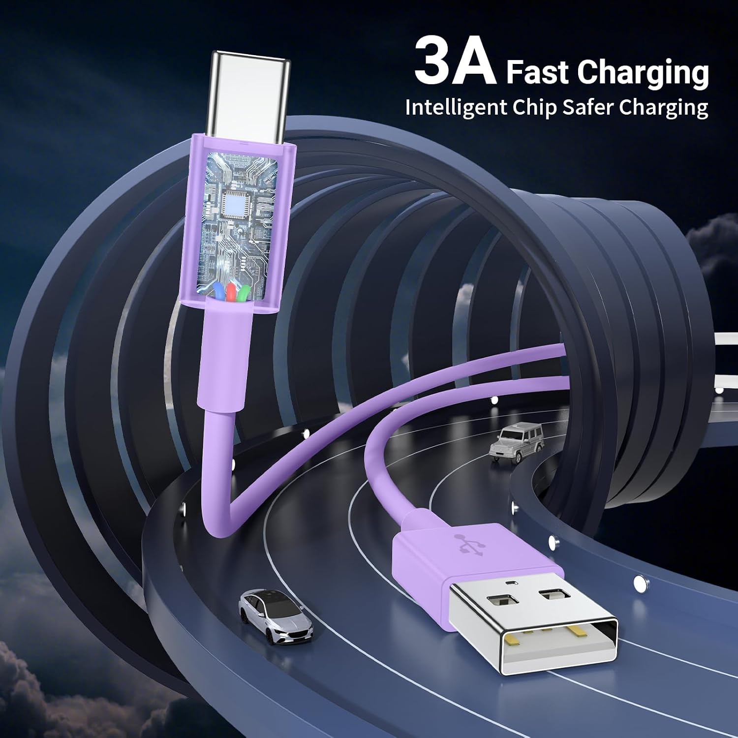 Detalle 2 de USB to USB‑C Fast Charging Cable 3Pack 60W