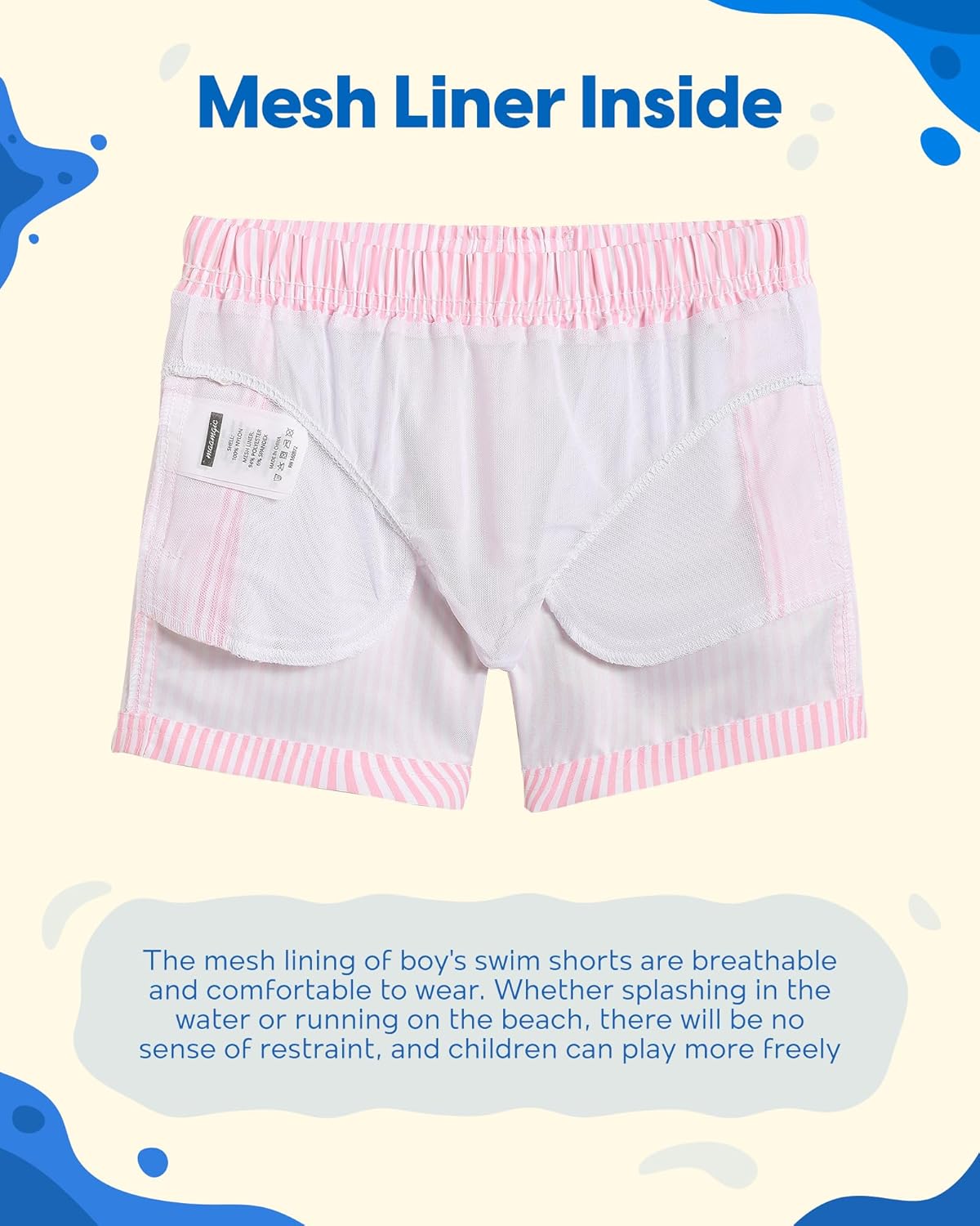 Thumbnail 5 de MaaMgic Kleinkinder-Badeshorts Jungen – Schnelltrocknend, mit Mesh-Futter und verstellbarem Tunnelzug