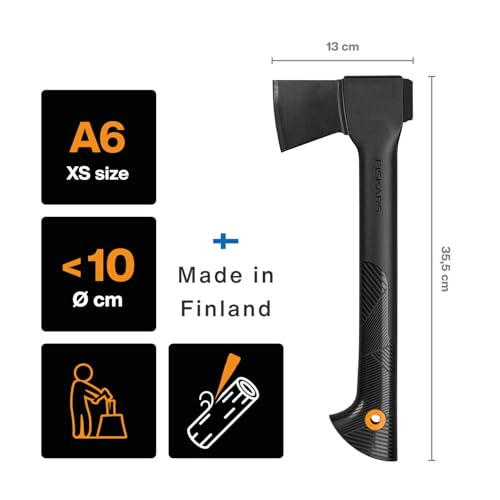 Detalle de Fiskars Solid A6, hachette universelle de 39 cm en acier trempé avec étui