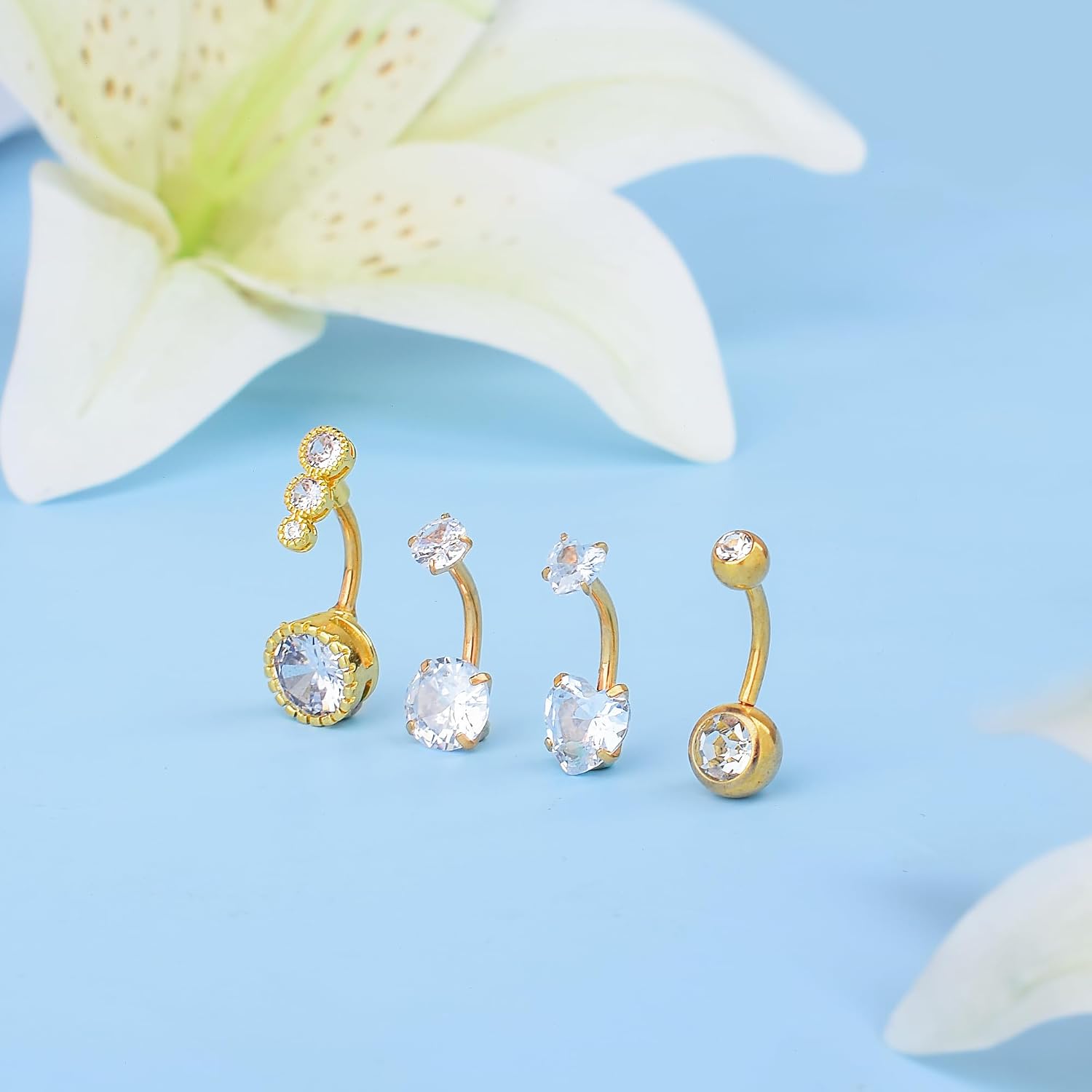 Detalle 2 de LEE&RO Belly Button Rings, 316L Stainless Steel
