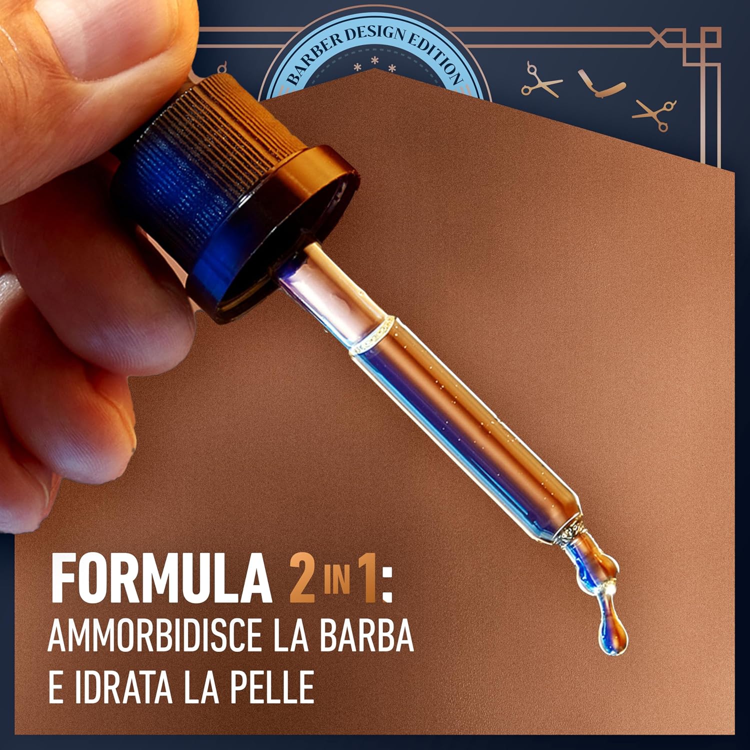 Detalle 2 de King C Gillette Olio Barba Uomo 30ml con Oli di Argan, Avocado, Macadamia e Mandorle